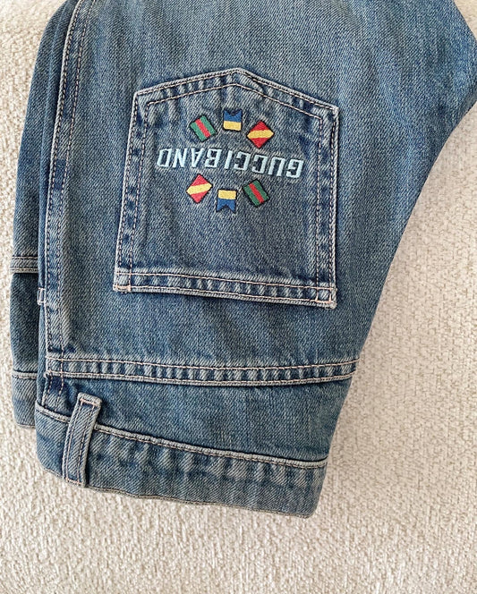Ljusblå jeans - Gucci strl. 128